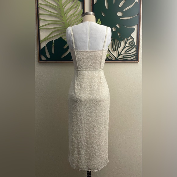knee length dresses for ladies Jonathan Simkhai Ruth Lace Bustier Midi Dress main image 0